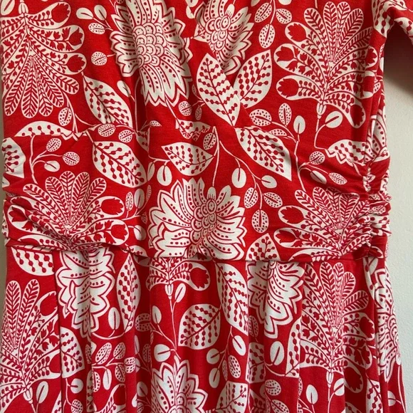 Boden Poppy Red Gardenia Jersey Dress Size 10 - Picture 8 of 13